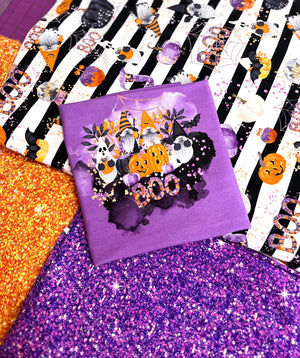 SBC Custom Live Sale 08/01/24 - Boo purple and orange panel Sharon Perkins