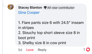 SBC Custom Friday Album Sale 11/15/24 - CLBoots Spot 1 - Stacey Blanton