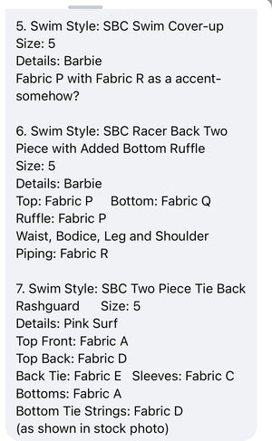 SBC Swim Custom Preorder 01/24/24 - MTO Spot 6 - Jill Turtle