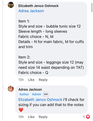 SBC DBP Family Loungewear Custom Preorder 08/30/23- MTO Spot 1 - Elizabeth Jenco Oshnock
