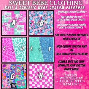 SBC Pretty in Pink Custom Preorder 08/08/23- MTO Spot Admin - Gina Cooper
