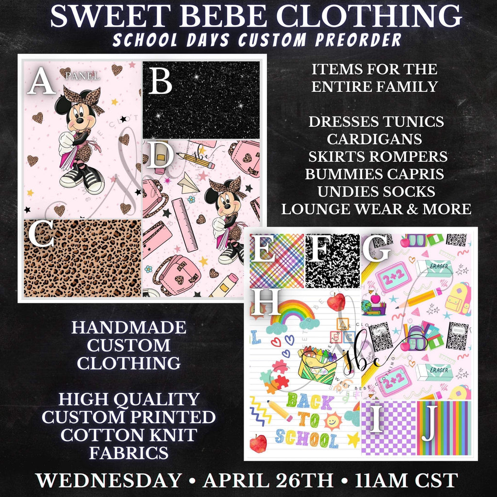 SBC School Days Custom Preorder 04/26/23 - MTO Spot Michelle D.