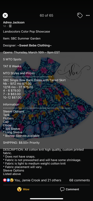 LOC Color Pop Custom Showcase 03/23/23 - MTO Spot 1 - Sara Anne Davis